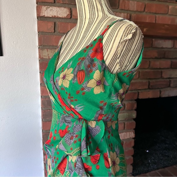 NWT Bardot Elle Hi Low Maxi Dress in Green Floral Sz 4 - Picture 5 of 9